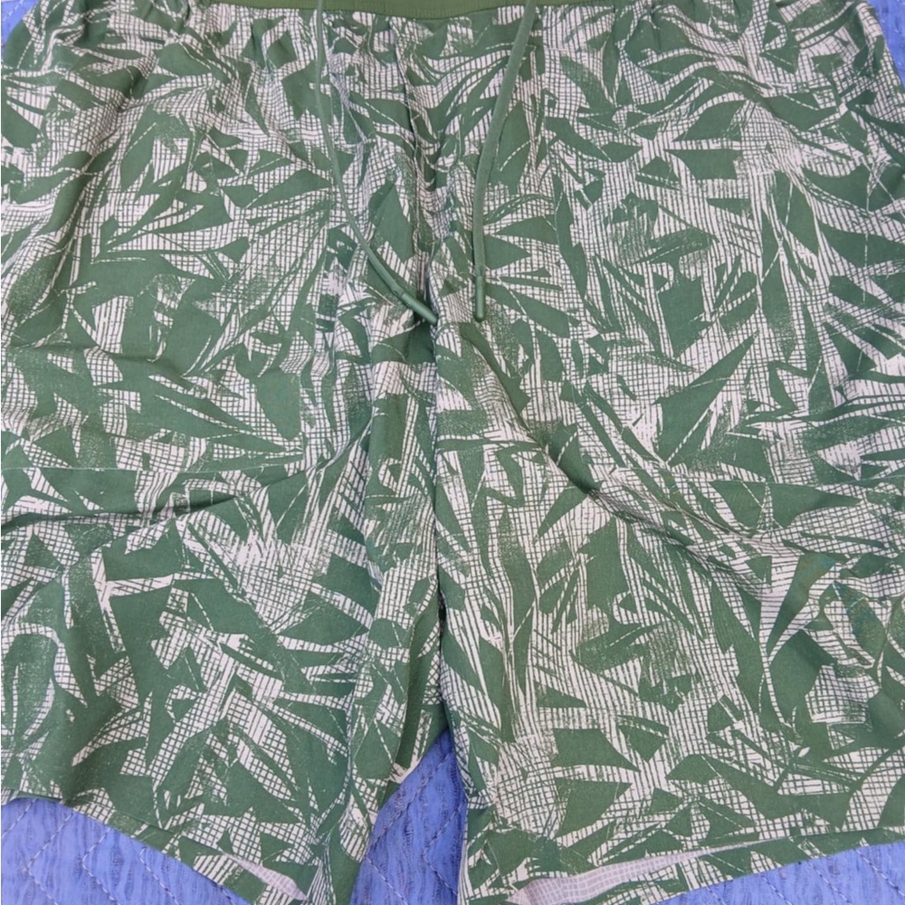 lululemon athletica Green Patterned Athletic Shorts